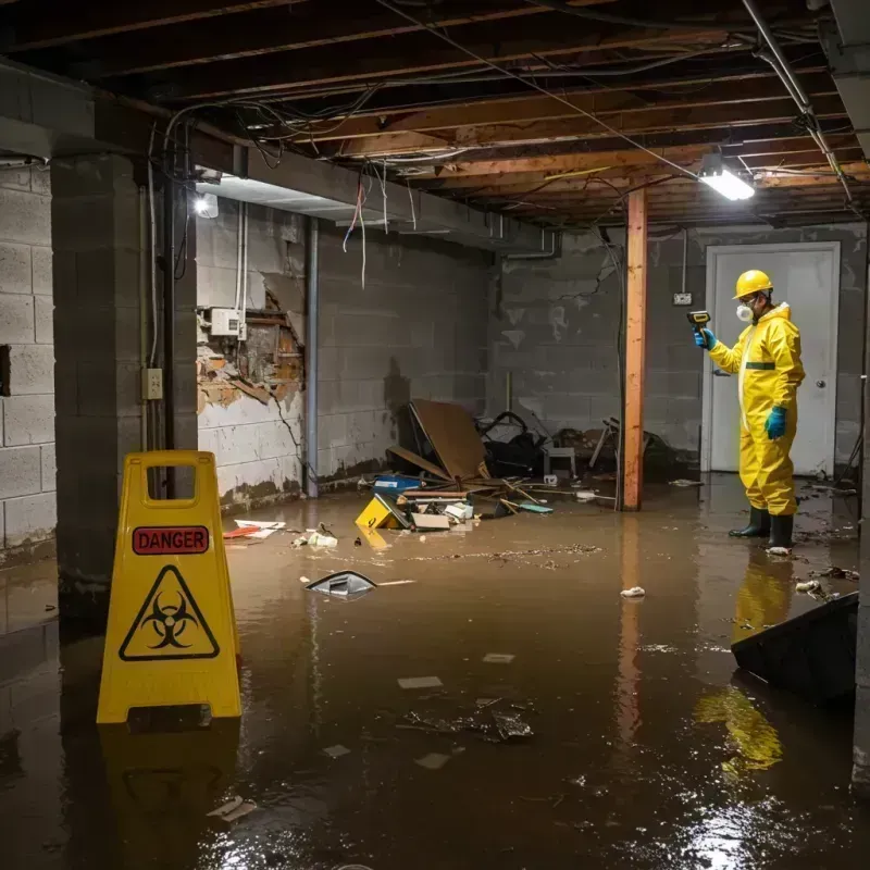 Flooded Basement Electrical Hazard in South Bloomfield, OH Property